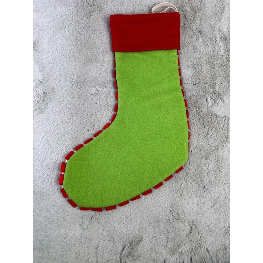 The Company Store Holiday Wool Felt Stocking Personalized Meghan Embroidered